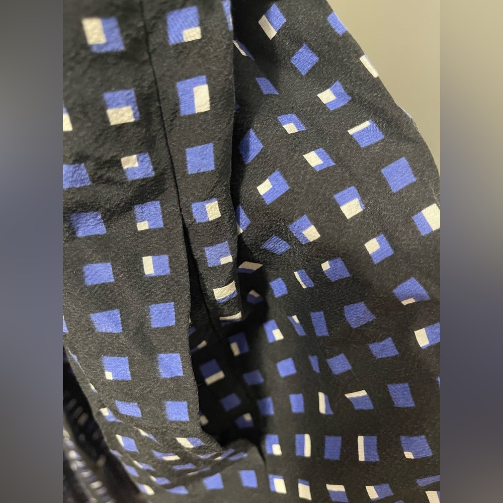 Kate Spade Fit and Flare Navy and Black Check Midi Dress Size 10 POCKETS - Picture 3 of 5
